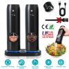 Electric Salt and Pepper Grinder Rechargeable Charging Base Automatic Salt Mill LED Indicator Adjustable Coarseness One Hand Easy Operation