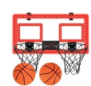 Over-the-Door Basketball Dual Hoop, Indoor Sports Game, Plastic, for All Ages, by MinnARK