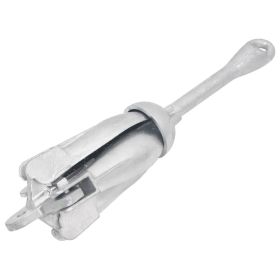 Folding Anchor Silver 17.6 lb Hot Dip Galvanized Cast Iron