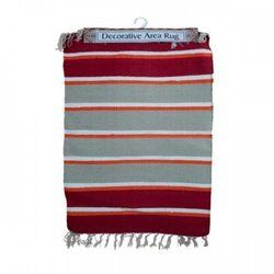 Multi Striped Cotton Woven Rug (pack of 4)