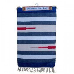 Multi-colored Wide Striped Cotton Rug (pack of 6)