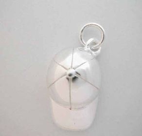 Silver *BASEBALL CAP CHARM Sport hat COOL