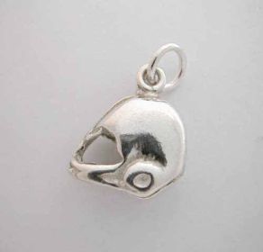 Silver FOOTBALL HELMET CHARM Sport COOL