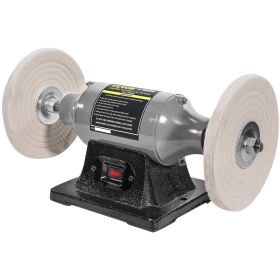 VEVOR Bench Buffer Polisher, 8 inch Buffing Machine 370W Motor with 3450 RPM, Heavy Duty Benchtop Lathe Polishing Machine for Jewelry, Wood, Silv