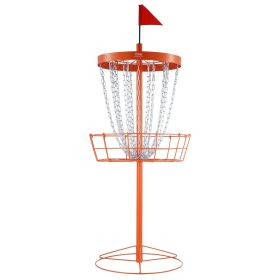 VEVOR Disc Golf Basket, 24-Chains Portable Disc Golf Target Hole, Heavy Duty Steel Practice Disc Golf Basket Stand Equipment