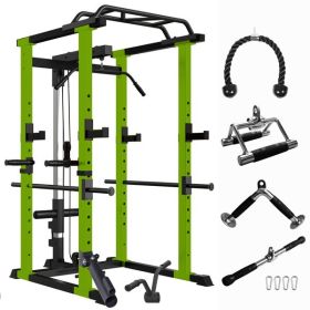 Home Gym sets Multi-functional Power Cage,Home Adjustable Pullup Squat Rack 1000Lbs Capacity Comprehensive Fitness Barbell Rack 4 sets Gym access