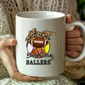 1pc, Mugs for Ball Sports Lovers, Basketball Mugs, Football Mugs, Baseball Mugs, Tennis Mugs, Softball Mugs, Funny