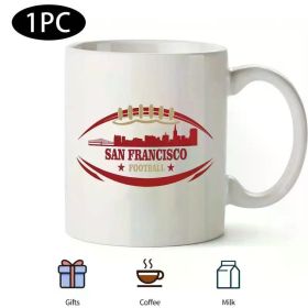 San Francisco Football Ceramic Cup 11 Oz Insulated Coffee Cup with Handle, Suitable for Sports Fans, Microwave And