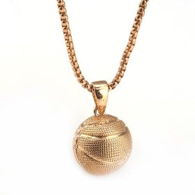 European And American Style Rugby Basketball Sports Necklace (Color: Basketball N466)