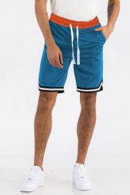 Solid Athletic Basketball Sports Shorts (Color: TEAL, size: L)