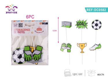 Football Theme Party Supplies Set Decorations and Tableware for Sports-Themed Birthday Parties (Quantity: 6)