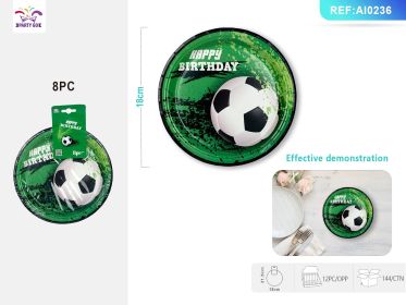 Football Theme Party Supplies Set Decorations and Tableware for Sports-Themed Birthday Parties (Quantity: 1)