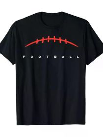 American Football Lines Cool Sports Player Men Women T-Shirt (Color: Black, size: XL)