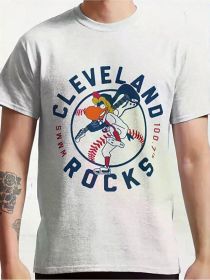 Cleveland Rockies Baseball Graphic Tee - 100% Cotton, Crew Neck, Short Sleeve, Machine Washable - Ideal Christmas Gift for Sports Fans (Color: Black, size: XL)
